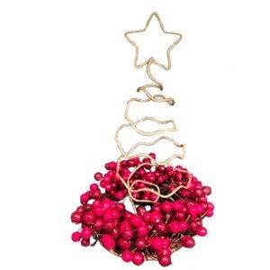 Christmas / Holidays Gold and Red Table Star Ornament